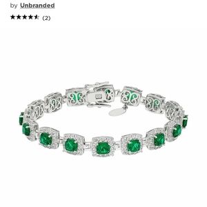 Sterling silver emerald bracelet